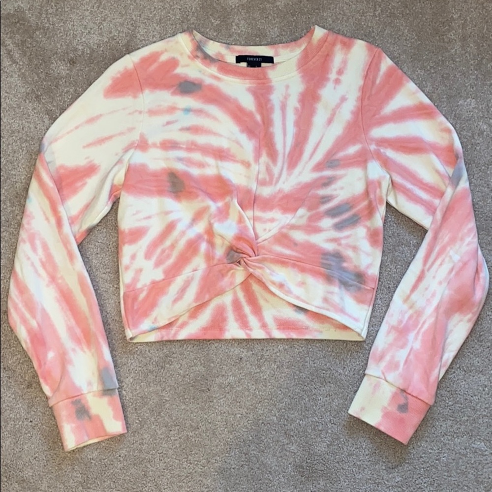 Forever 21 Small Tie Dye Cropped Sweater